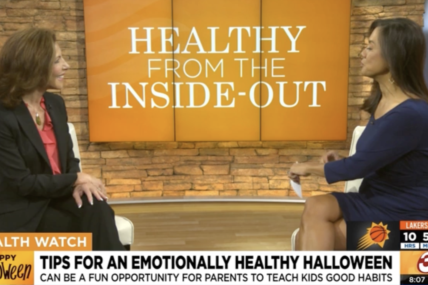 Dr. Julie T. Anné Zeig on Good morning Arizona discussing halloween candy